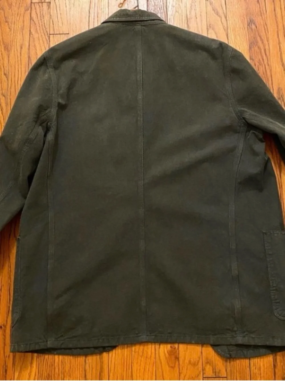 Gap 1969 Chore Jacket Canvas Twill Black Moss Size Large Button Front Retail $98